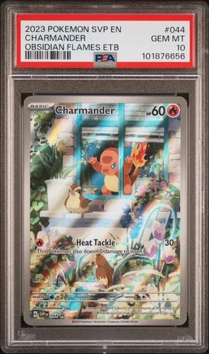 2023 Pokemon EN-SV Black Star Promo Charmander Obsidian Flames Etb PSA 10 #044