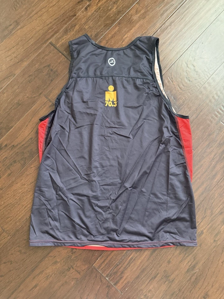 Camiseta sin mangas Zoot Ironman Texas Galveston 70.3 triatlón transpirable para hombre M Foto 4 de 4