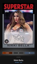 Topps WWE Slam DIGITAL 2016 Nikki Bella Silver Heritage Signature /50