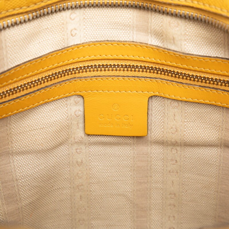 Gucci Diamante Handbag Yellow Leather 2WAY Shoulder Crossbody Women Authentic thumbnail 6
