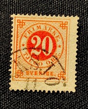 Sweden Scott 46/Facit 46, 20ö red  - VF