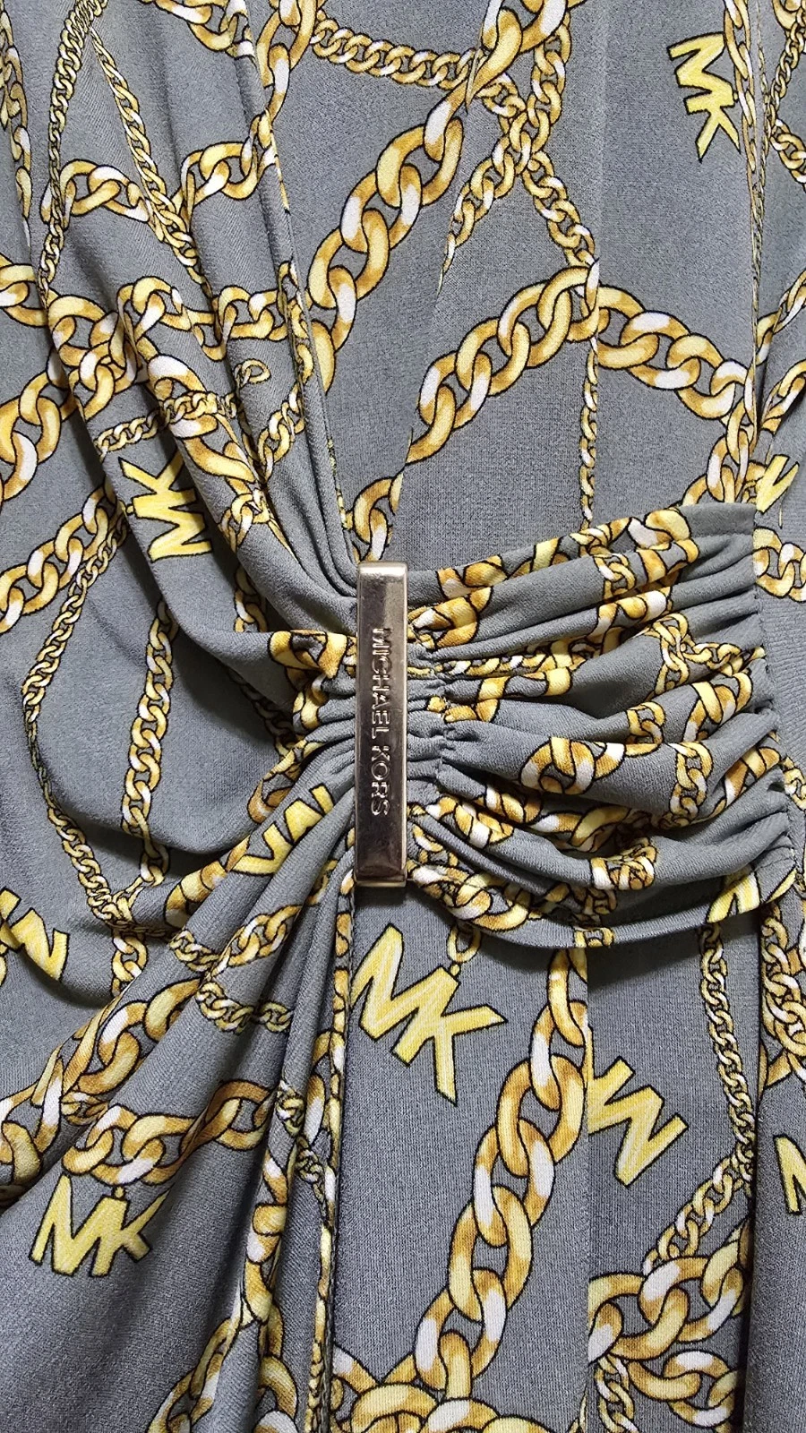 Abito donna MICHAEL KORS medio finto elasticizzato fibbia laterale verde militare taglia M