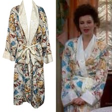 RARE Victoria&rsquo;s Secret ASO Fran Fine The Nanny Floral Long Silky Robe M/L