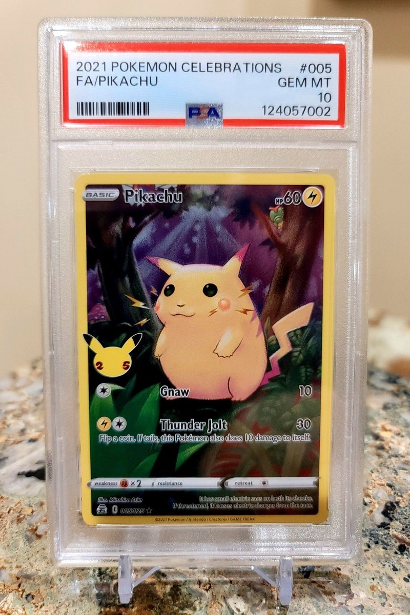 2021 Pokémon Celebrations Pikachu 005/025 Full Art PSA 10 GEM
