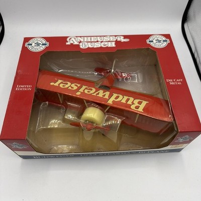 Budweiser 1932 Stearman Bi-Plane Bank Diecast Metal Liberty Classics 1995 NiB