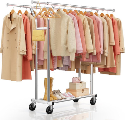 Heavy Duty Clothes Rack - Load 620 LBS, Rolling Clothing Rack for Hanging Clothe