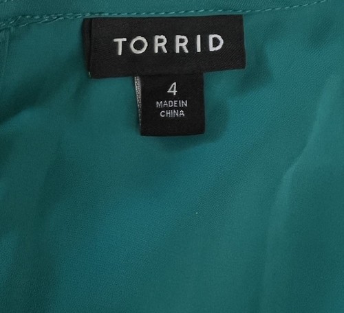 TORRID WOMEN'S GREEN 3/4 SLEEVE MAXI DRESS SIZE 4 (4X) - Picture 5 of 5