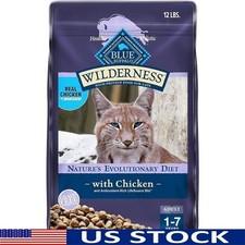 High-Protein Grain-Free Dry Cat Food Natural Kibble Adult Cats Chicken 12lb New 4.56 per pound
