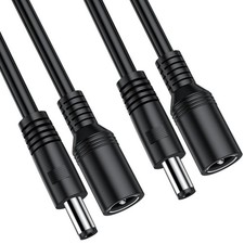 2 Packs 13FT DC Power Extension Cable 5.5mm x 2.1mm 12V DC Extension Cord Wir...
