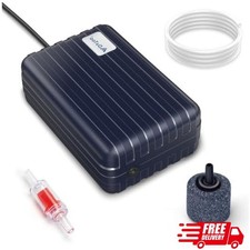 Aquarium Air Pump Quiet Fish Tank Aerator Bubbler Oxygen Pump Submersible Stone