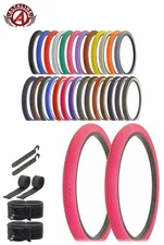 AltaLine 26x2.125 Mini Brick Bicycle Tires Classic Cruiser Multi Colors 8pc Set.