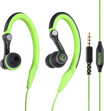 Sports Headphones Wired Earbuds with Microphone, over Ear Hook Earphones Sweatpr