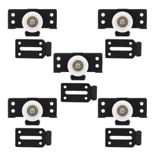 5 Pcs Wardrobe Pulley Closet Door Floor Roller Sliding Rollers Kit
