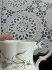 VINTAGE ELIZABETHAN STAFFORDSHIRE FINE BONE CHINA ENGLISH TEACUP SAUCER VIOLET — photo 7