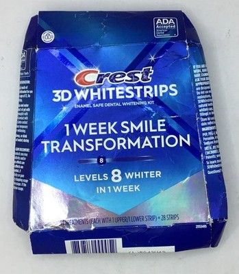 Crest 3D Whitestrips Glamorous White Dental 28 Strips Exp 12/27 IMPERFECT BX