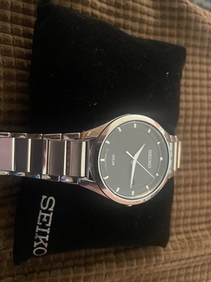 Seiko Solar Men's Black Watch - V1580AB0 for sale online | eBay