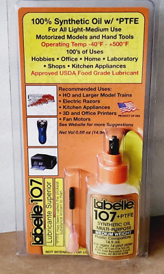 Labelle Oil No. 107 Plastic Compatible Synthetic Oil w/ PTFE & applicator 1/2oz