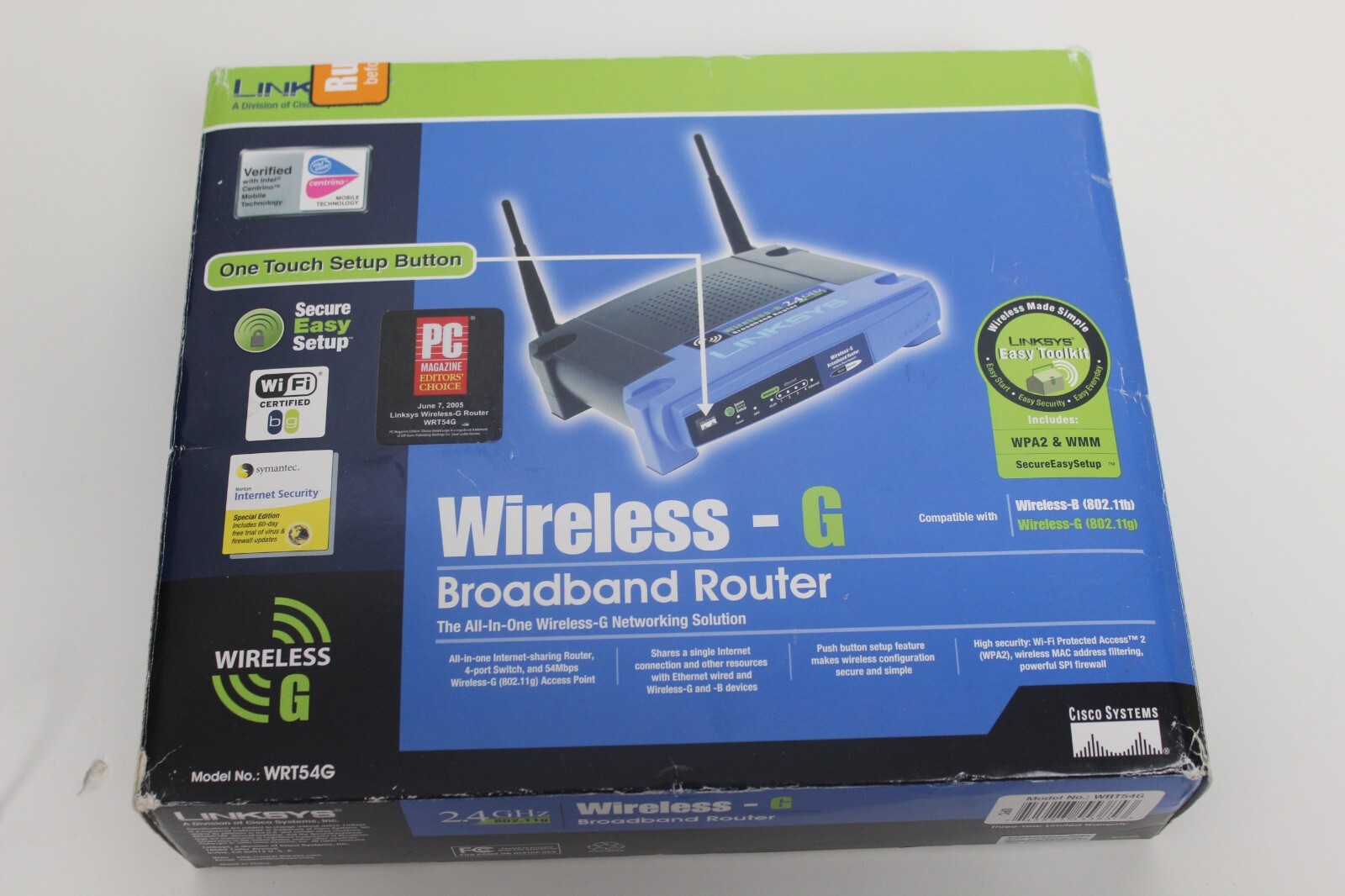 S Wrt54g Wireless G Broadband Router 2.4 Ghz Secure Easy Se