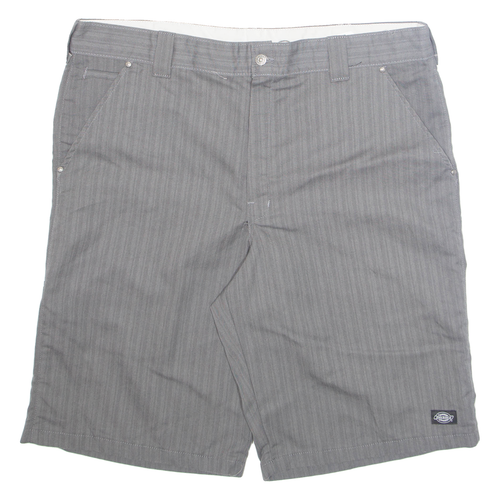 DICKIES Mens Chino Shorts Grey Striped 2XL W42