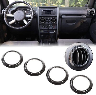 4X ABS Dashboard Console AC Air Outlet Vent Cover Trim for Jeep Wrangler JK 4X ABS Dashboard Console AC Air Outlet Vent Cover Trim for Jeep Wrangler JK