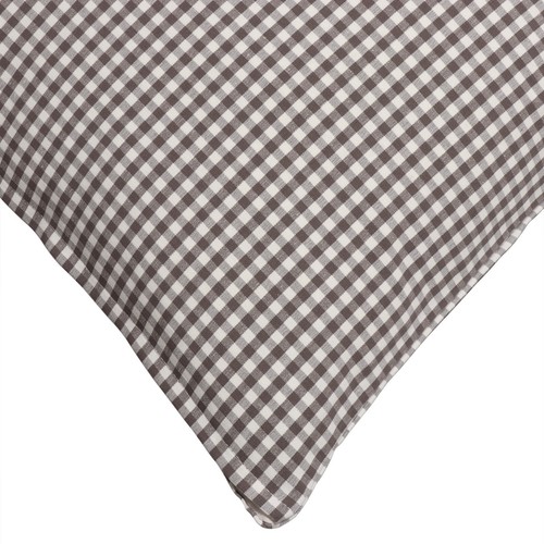 Micro Gingham Check Brown Cushion Cover 22" Square Scatter Floor Cushion - Picture 3 of 3