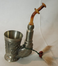Zinn-Schnapsbecher als Pfeife , SKS-Zinn  95 %
