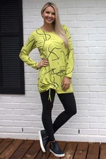 New Tulip Clothing Emilia Tunic in Green Ribbon Dance Small