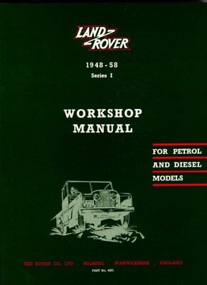 Land Rover Series1 Workshop Manual 1948-58, Paperback by Brooklands