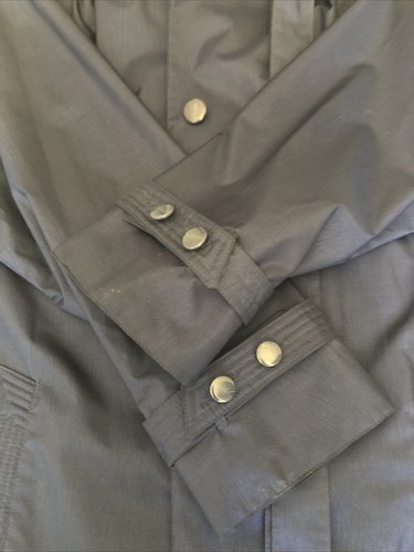 VTG Worthington Essentials Petite Women’s Blue Long Trench Rain Coat Sz 10P P-O - Picture 20 of 24