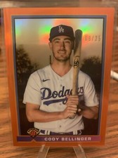 2021 Bowman 1991 Chrome ORANGE #91B-CB Cody Bellinger /25 Los Angeles Dodgers
