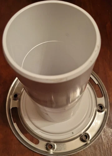 3" PVC Closet Flange with Stainless Steel Ring less Knockout ,PartNo C57-236 - Picture 1 of 4