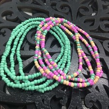 2 PC Handcrafted Waist Beads Jewelry African Bohemia Bracelets Anklet New 4219