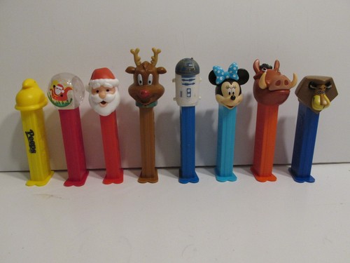 LOT OF 8 PEZ DISPENERS DISPENSER R2D2 MINNIE MOUSE SANTA CLAUS DISNEY PEEPS RARE - Picture 2 of 5