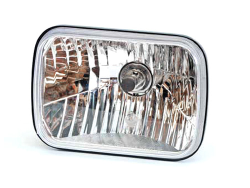 Phare avant USA en verre clair 20x14cm pour Jeep Wrangler YJ