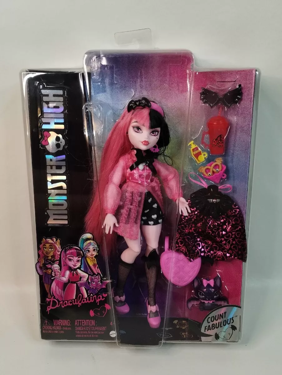 Monster High Doll, Draculaura with Accessories and Pet Bat