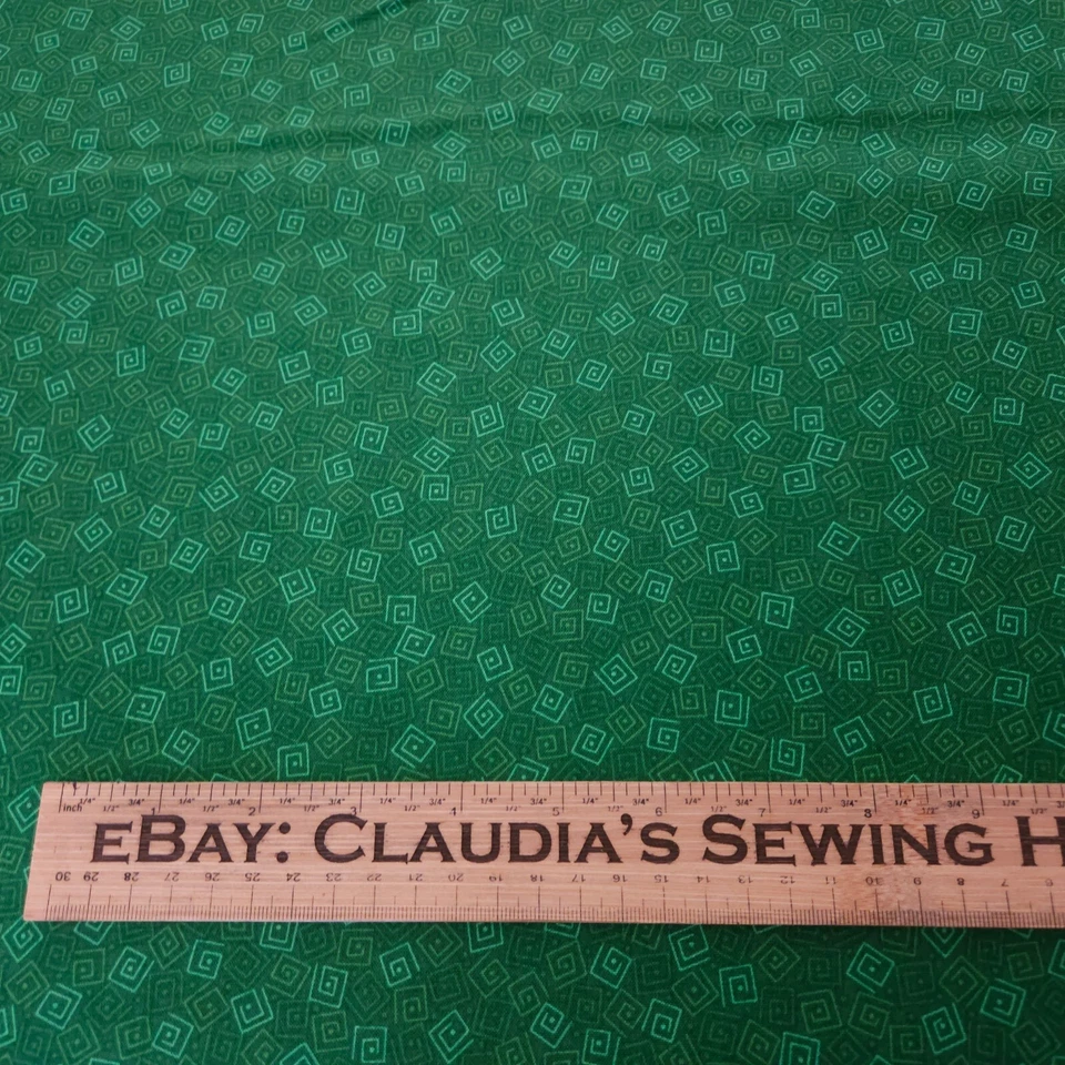 Batidora cuadrada Harmony Cotton BTY Quilting Treasures caja verde tonal Foto 2 de 3