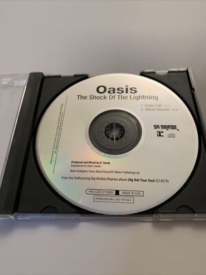 RARE OASIS PROMO CD - The Shock Of The Lightning - 2 Track US Promo Only