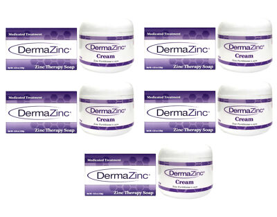 DermaZinc Zinc Therapy Soap & Cream Kit, Pack of 5