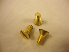 10-32 x 3/8" Slotted Flat Head Machine Screws - 25 pcs. Brass - Made in USA