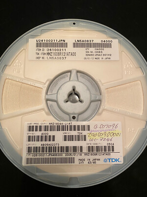 TDK MMZ1608R121ATA00 Ferrit Perlen Multilayer Chip Bead 120Ohm 25% 100MHz 500mA