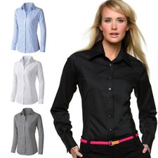 Ladies Work Formal Business Office Shirt Size 8 to 24 - LONG SLEEVE BLOUSE
