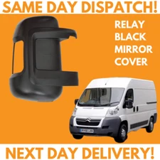 For Citroen Relay 2006-2020 Short Arm Wing Mirror Cover Black Right Side