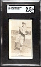 WALTER JOHNSON 1921-23 NATIONAL CARAMEL SGC 2.5 ! *INSANELY RARE~*TOUGHER~T206’s