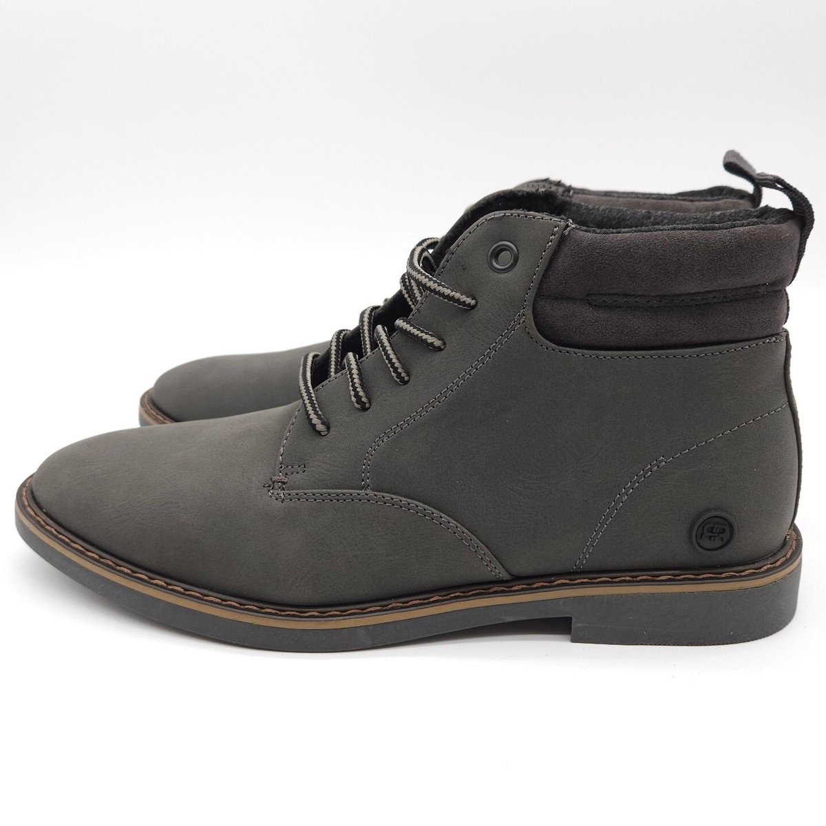 River Island (Mens Size US 8‎ EU 41) Chukka Ankle Lace Up Gray Biker Dress Boots River Island Leather Desert Boots in Brown for Men | Lyst main image 4