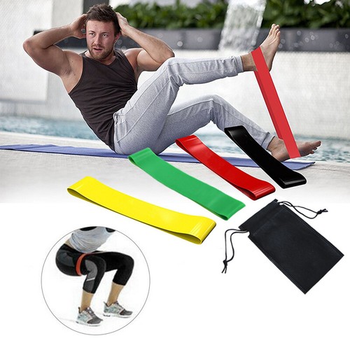 Resistance Bands Exercise Sports Fitness Home Gym Workout Yoga Latex Loop Bands