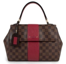 Louis Vuitton Bordeaux Damier Ebene Bond Street Bag Leather Handbag Brown Red Lv