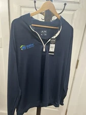 Mens Adidas 3 Stripes 1/4 Zip Golf Pullover Shirt Liberty Mutual Invitational