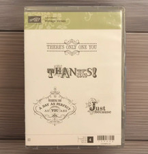 Stampin' Up Vintage Verses Retired Stamp Set Thanks Just Because Sale-A-Bration
