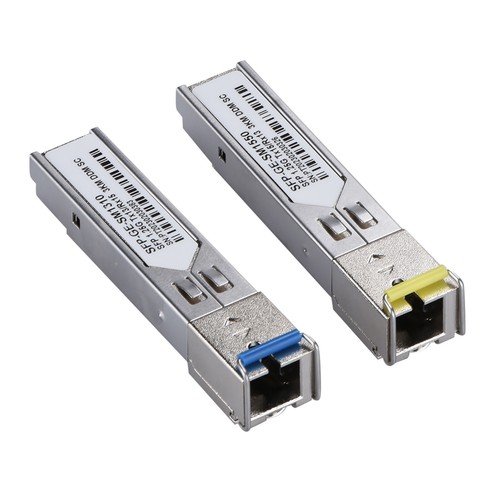 2Pcs SC Connector 3km 1.25GB/s SFP-BX03-D Tx1550nm/RX1310nm Transceiver Module F - Photo 6/14