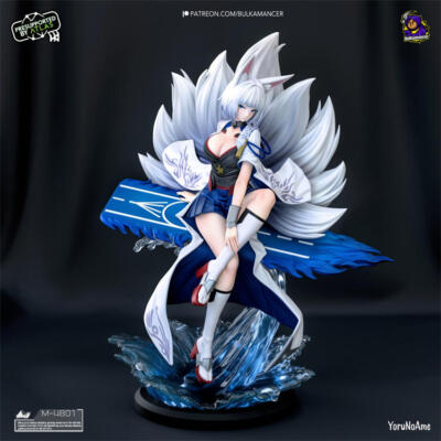 Azur Lane Kaga Miss six-tailed Fox 1/8 24cm Unpainted Gk Resin